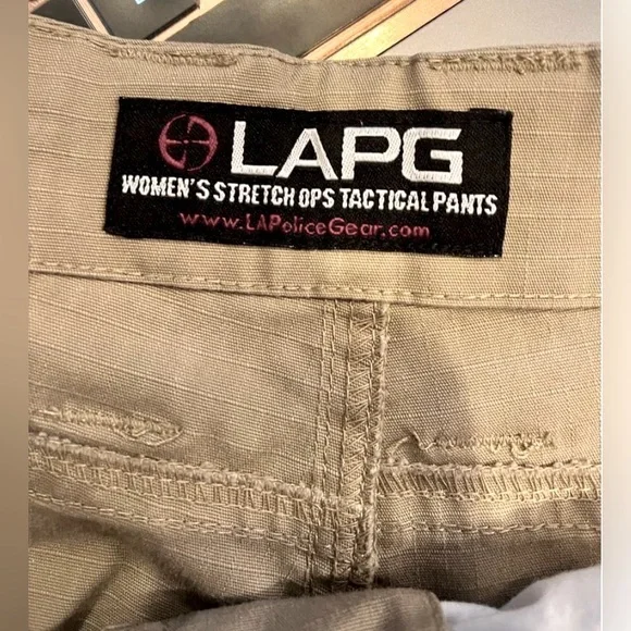 LAPG Tan Ops Tactical Pants sz 12 Lightweight Utility Cargo Trousers EUC - Picture 8 of 8